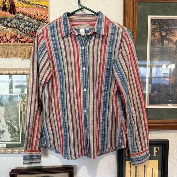 Tops - Vintage 00s The Territory Ahead Women's Button Up‎ Striped Shirt Size Small